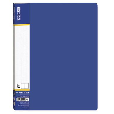 Папка з 20 файлами А4 ECONOMIX 30602, Синий