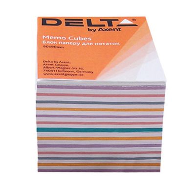 Бумага для заметок-куб 90*90мм 1000л. цветная Delta Mix D8015