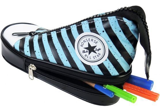 Пенал 2 отделения без наполнения Cool For School Кеды CF6296-*, Голубой
