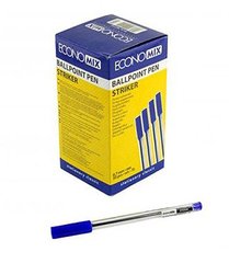 Кулькова ручка ECONOMIX STRIKER 0,7мм пише синім E10211-02