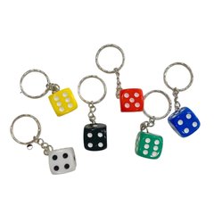 Брелок KeyChain Ігральний кубік-кість 2см кольоровий №DD-8
