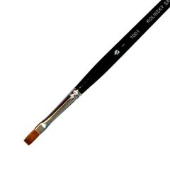 Кисть Черная Речка, Колонок, плоская №1 короткая лаковая ручка ХУМ-1001201