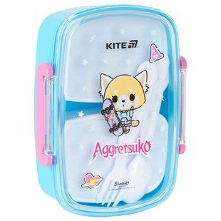 Школьный ланчбокс Kite мод 181 с ложкой и вилкой 750мл Aggretsuko AR25-181