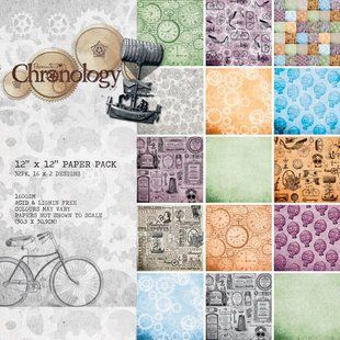 Набор бумаги для скрапбукинга Хронология 30,5*30,5 160г 32л Docrafts PMА160132