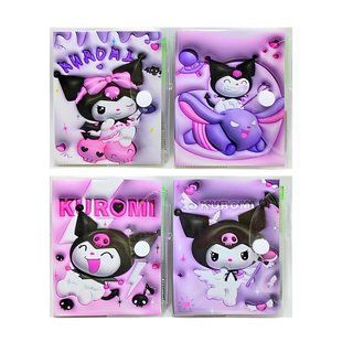 Блокнот 9*11,5см 64л. PVC Kuromi с ручкой, ассорти 8810-4