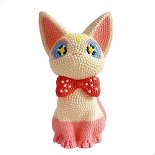 Набор для творчества DIY 3D фигурка-копилка укрась стразами Котик h-11см, ассорти №26-71