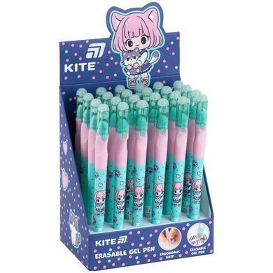 Ручка гелевая Пишет-Стирает Kite мод 098 Smart синяя Be Friends K26-098-1, наконечник шариковый