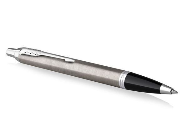 Набір ручок Parker 26 292b242 IM Stainless Steel перова + кулькова та чохол, набір подарунковий перо F
