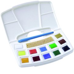 Краски акварельные Talens Art Creation Pocket box 12 кювет кисть спонж Royal Talens 9022112M